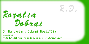 rozalia dobrai business card